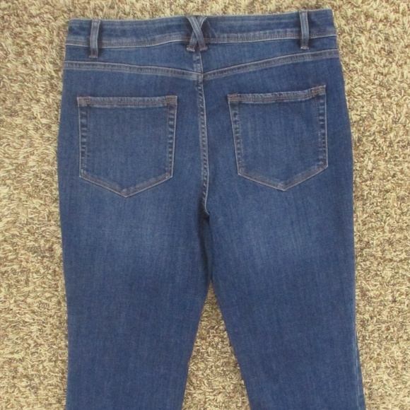 J. Jill Jeans Women's 8 Dark Wash High Rise‎ Straight Leg Stretch Denim - Picture 4 of 8